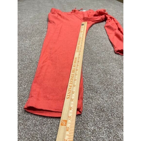 Old navy pullon linen blend crop trousers womens sz small drawstring orange nwt - Picture 5 of 12